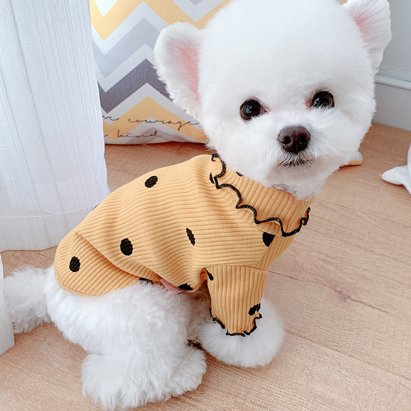 Dog Polka Turtleneck Shirt (Teddy, Puppies)