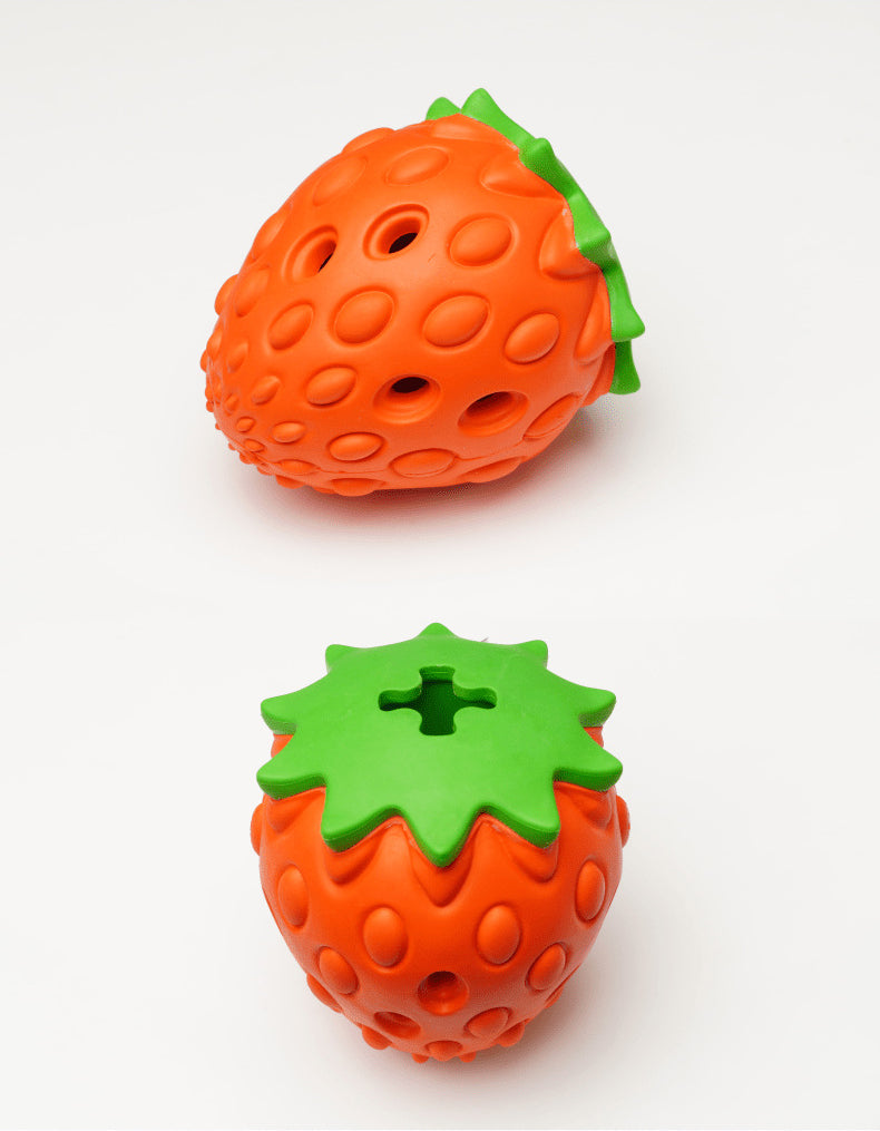 Dog Strawberry Treat Puzzle Toy