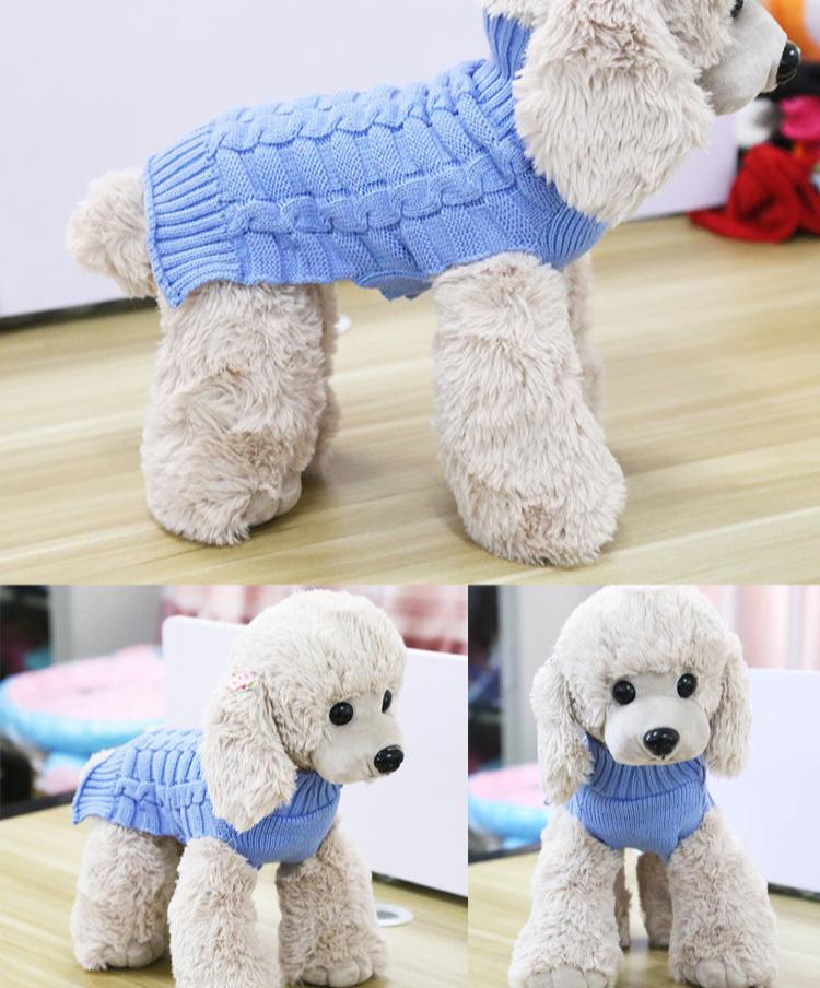 Maglione con corda intrecciata per cani