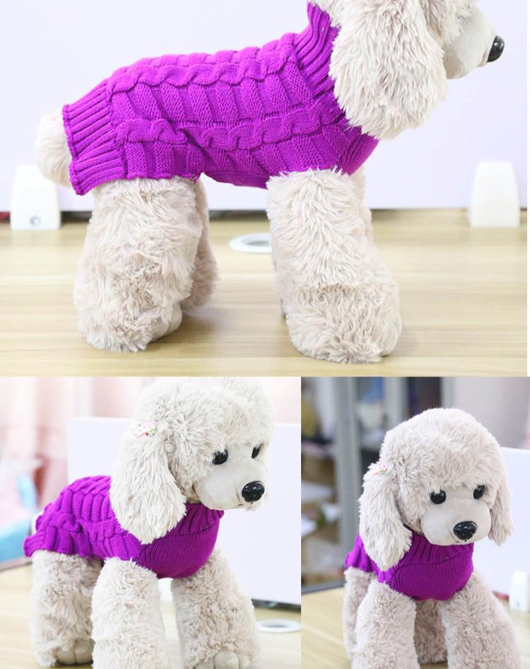 Dog Twisted Rope Sweater