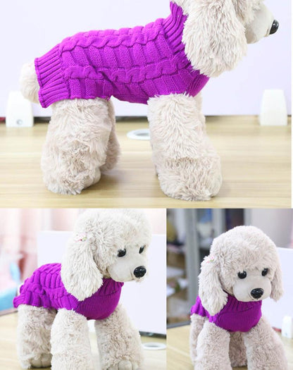 Dog Twisted Rope Sweater