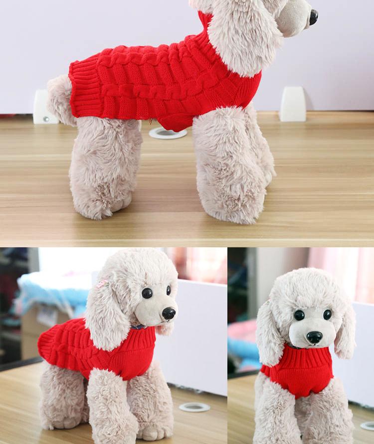 Maglione con corda intrecciata per cani