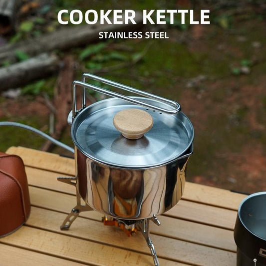 Outdoor Multi-Function Stainless Steel Kettle