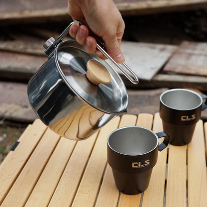 Outdoor Multi-Function Stainless Steel Kettle