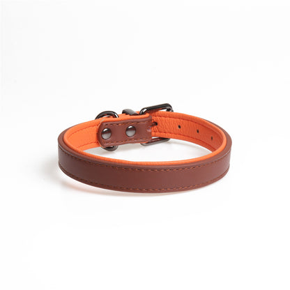 Dog Soft Double Layer Leather Collar