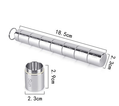 Waterproof 7 Days Aluminium Pill Box