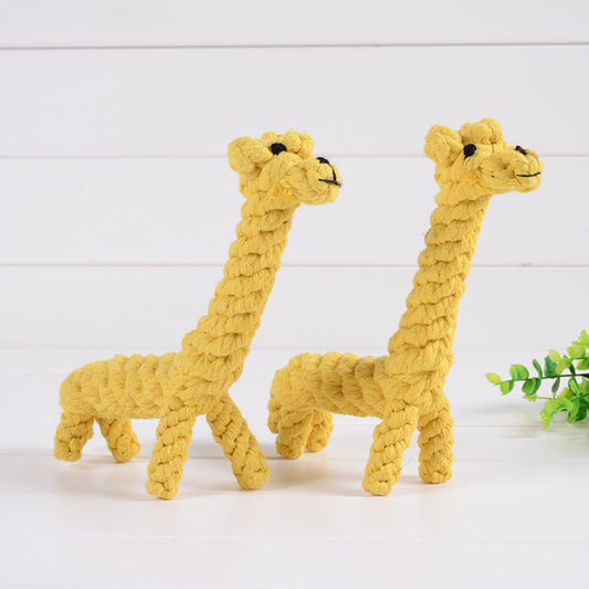 Dog Cotton Giraffe Chew Toy