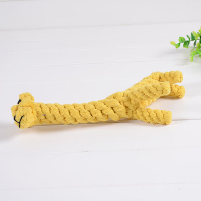 Dog Cotton Giraffe Chew Toy