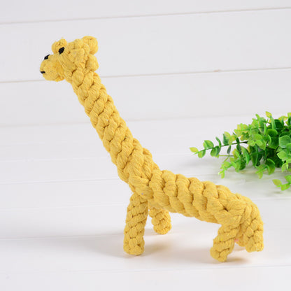 Dog Cotton Giraffe Chew Toy