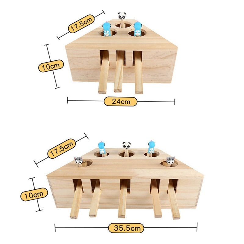 Cat Wooden Interactive Toy