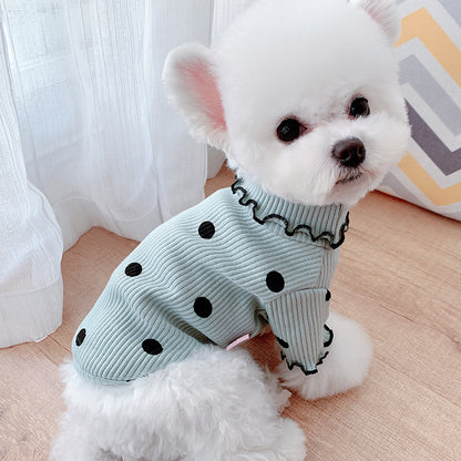 Dog Polka Turtleneck Shirt