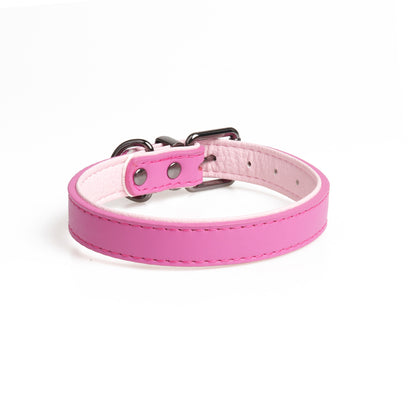 Dog Soft Double Layer Leather Collar