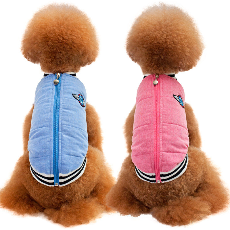 Cappotto da baseball in cotone per cani