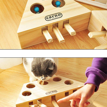 Cat Wooden Interactive Toy