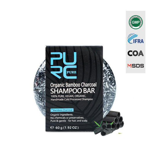 Shampoo solido al carbone di bambù biologico