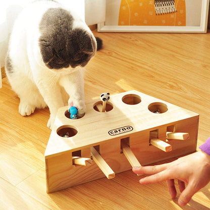 Cat Wooden Interactive Toy