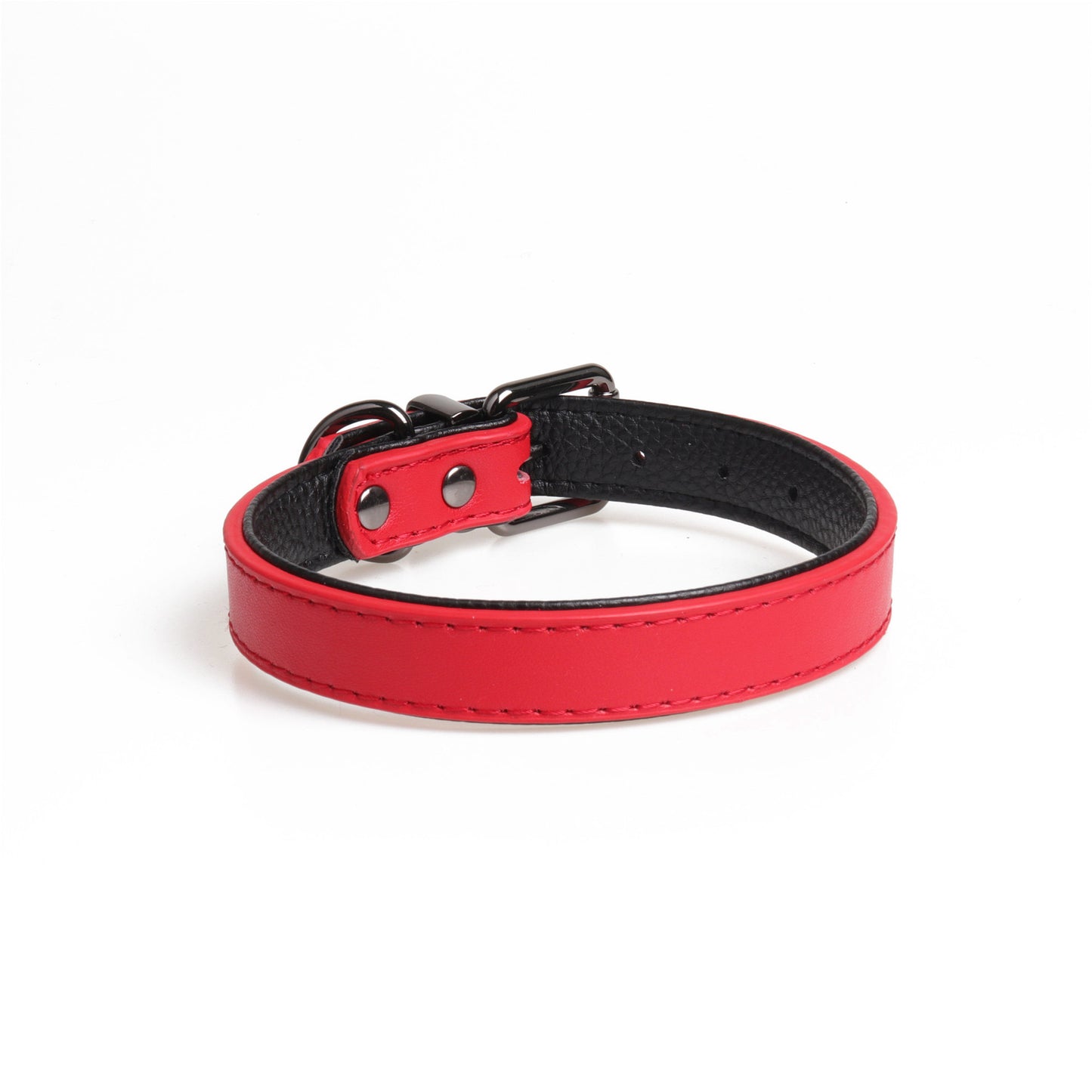 Dog Soft Double Layer Leather Collar