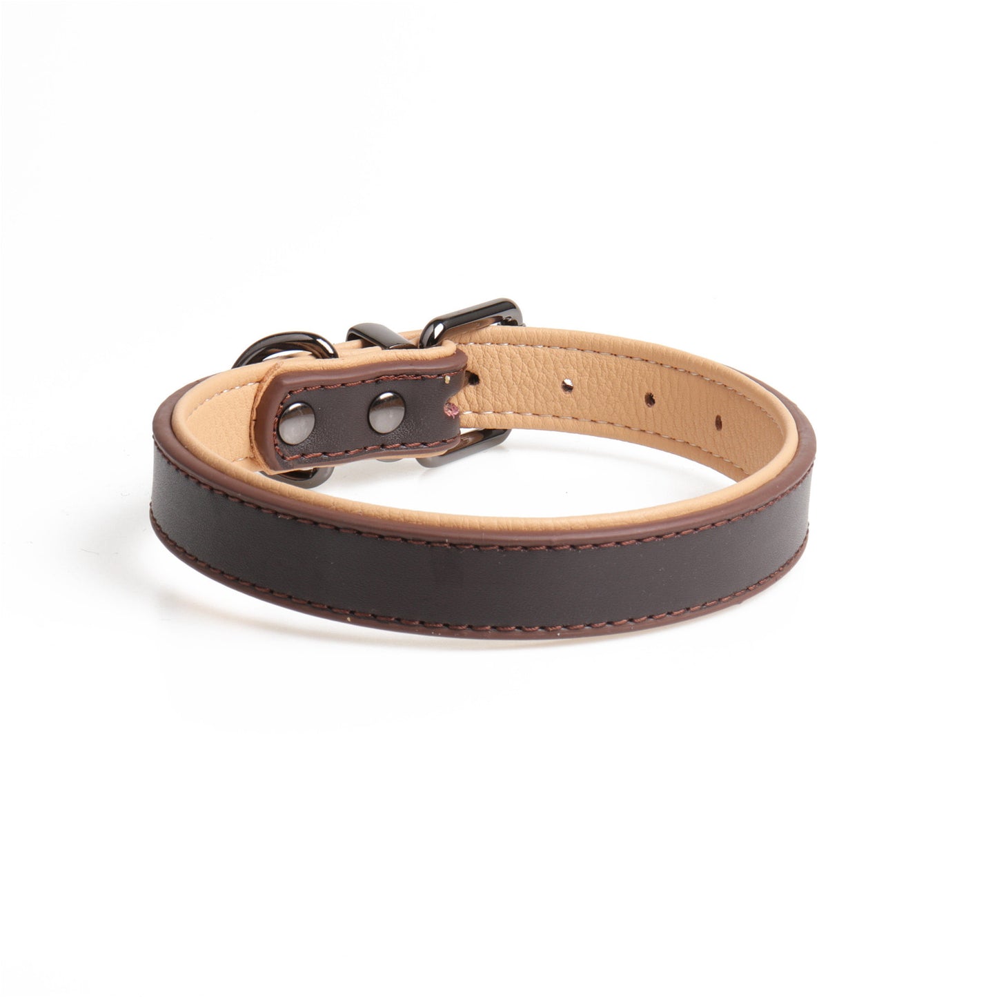 Dog Soft Double Layer Leather Collar