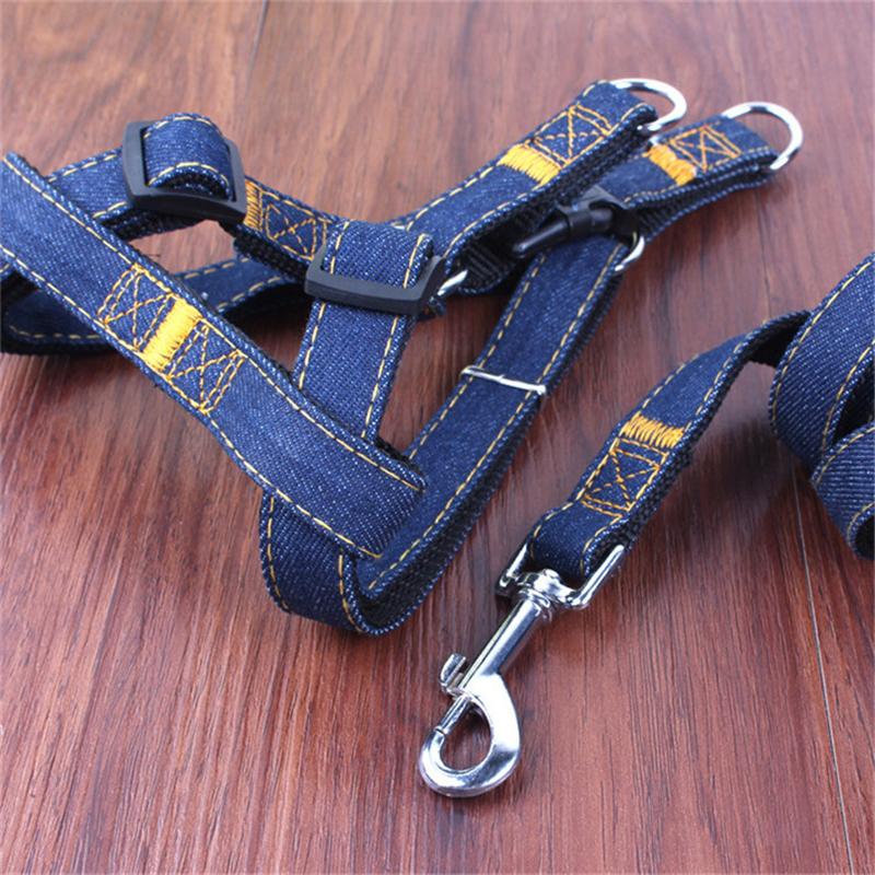 Dog Jean Harness with Leash