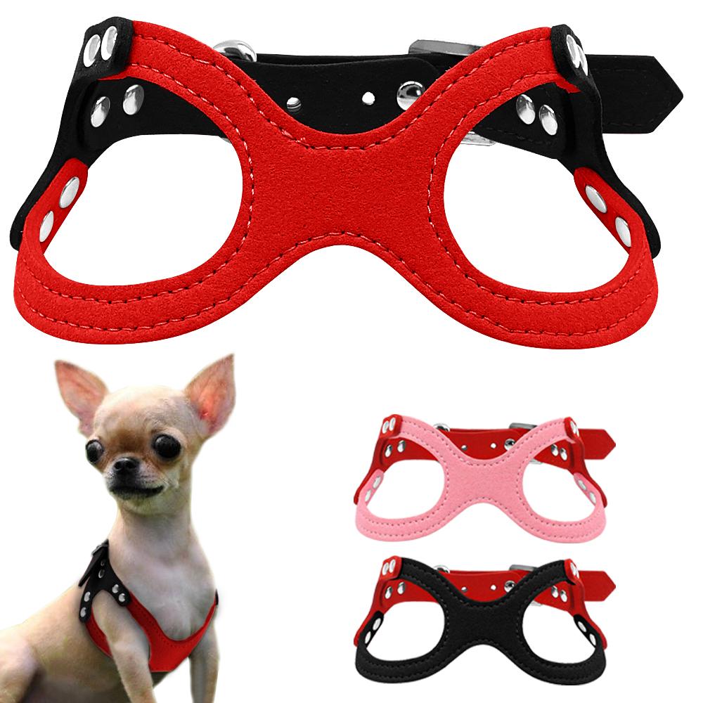 Dog Soft Suede Adjustable Harness