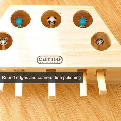 Cat Wooden Interactive Toy