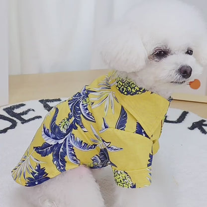 Camicia estiva hawaiana per cani